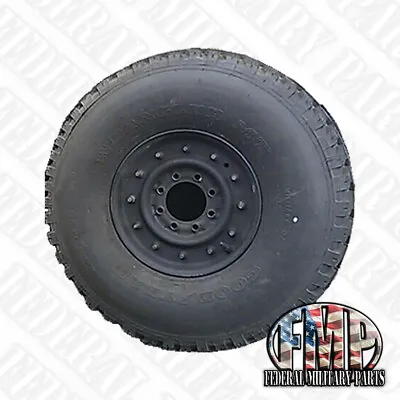 Military Humvee 50-70% Spare Tire + 8 Lug / 12 Bolt Rim 37  Goodyear Mt M998 • $199