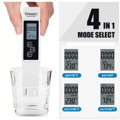 £5.55 • Buy Size For Aquarium Pool Digital Tester TDS EC Meter Water Purity PH Test Pen