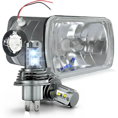 Fit 82-93 Chevy S10 Blazer GMC S15 7X6 Clear LED Headlight Hi/Lo Beam • $139.99