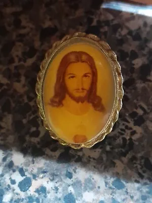 Vintage Sacred Heart Of Jesus Pin • $10