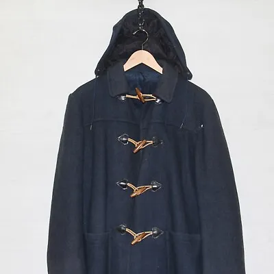 Vintage Niagara Wool Duffle Coat Jacket Size 40 Navy Blue • $99