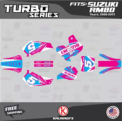 Graphics Decal Kit For Suzuki RM80 (2000-2001) RM80 Turbo Series - Magenta • $54.99