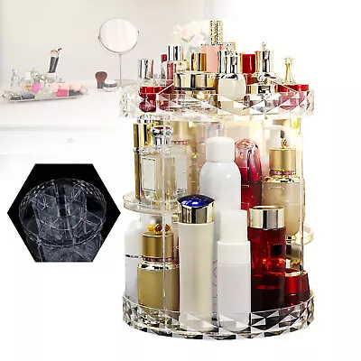 $35 • Buy Cosmetic Storage Rack 360º Rotating Makeup Lipstick Perfume Holder Box Bedroom 