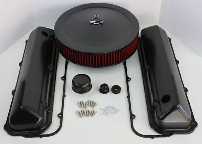 BB Ford 429 460 Black Engine Dress Up Kit Valve Covers Washable Air Cleaner BBF • $164.95