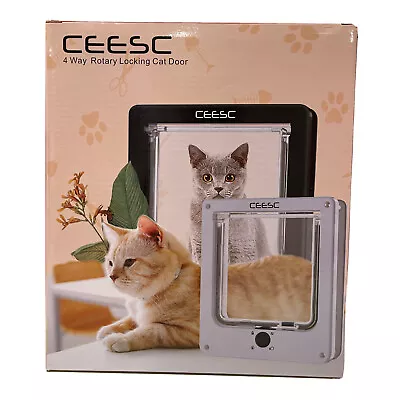 CEESC Large Cat Kitten Pet Door Magnetic With 4 - Way Rotary Lock • $29.99