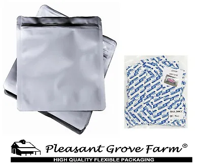 Pleasant Grove Farm 7-Mil Zip Lock Mylar Bags Plus 300 CC Oxygen Absorbers  • $50.95