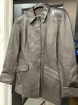 Italian Leather Jacket Woman Size 8 • $98