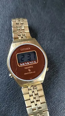 $14.99 • Buy Vintage Citizen Quartz Crystron LC Ladies Watch - 3682