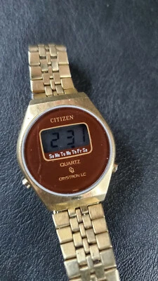 $14.99 • Buy Vintage Citizen Quartz Crystron LC Ladies Watch - 3682