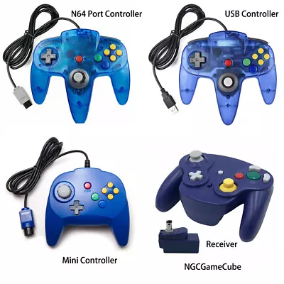 USB N64/Wired N64 /Wireless NGC/ Mini Controller Gamepad Joystick Remot Game Pad • $15.99