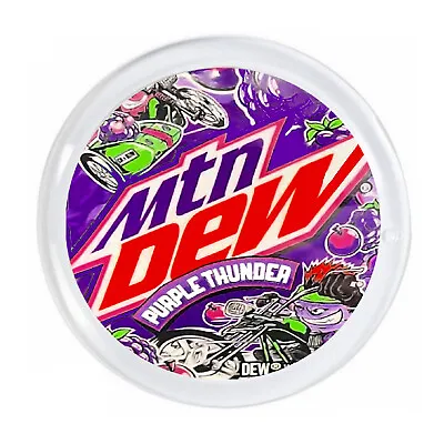 Mt Mtn Dew Purple Thunder Magnet Big Round 3 Inch Diameter With Border. • $7.99