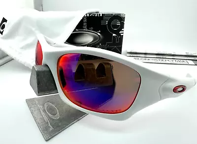 Oakley Pit Bull Matte White W/ Oo Red Iridium Polarized Sunglasses Oo9127-07 New • $180