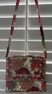 Vera Bradley Hello Dahlia Julia Crossbody Turn-lock Purse Bag Jsuey123 • $22.95