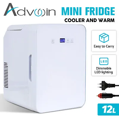 Advwin Portable Mini Fridge 12L Digital Camping Cooler/Warmer • $89.90
