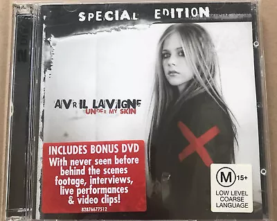 Avril Lavigne CD DVD RARE Under My Skin BONUS Footage Live Tracks 2CD AUSTRALIAN • £21.58