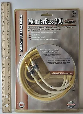 MonsterBass 300 Subwoofer 24k Monster Cable 12 Ft Brand New Sealed Package  • $39.99