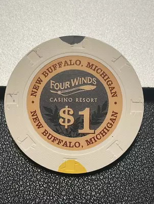 $1 Four Winds Casino Chip Poker Chip New Buffalo Michigan Gambling Token • £3.79