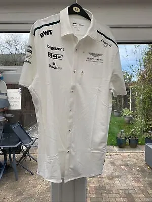 £21.99 • Buy Aston Martin Racing F1 Race Team Cognizant Short Sleeve Button Up Shirt XL White