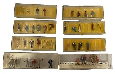Lot Of 41 People Preiser & Merten Miniature Figures HO German Estate Find • $39.95