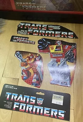 G1 Transformers Vintage Autobot Box Art Of Blaster Hotrod Labels And Landfill • $11.70