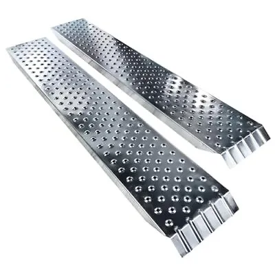 VOUNOT Loading Ramps 2 Steel Ramps Heavy Duty For Van Lawnmower ATV Quad • £68.19