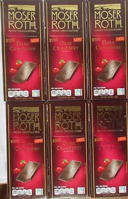 **new** 6 Packs Moser Roth Dark Cranberry Chocolate Bars 4.4-oz • $24.99