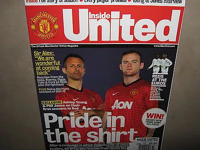 INSIDE Manchester UNITED Magazin 240 July 2012 Ashley Young Phil Jones Interview • £7.83