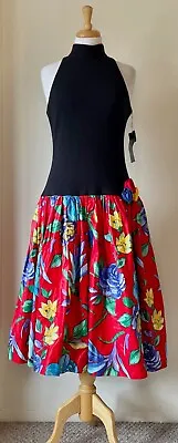 Vintage 1980’s Darcy Size 13/14 Mock Turtleneck Sleeveless Drop Waist Dress NWT • $34.40