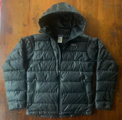 Patagonia Hi-Loft Down Sweater Hoody Men’s XS Jacket Black • $85