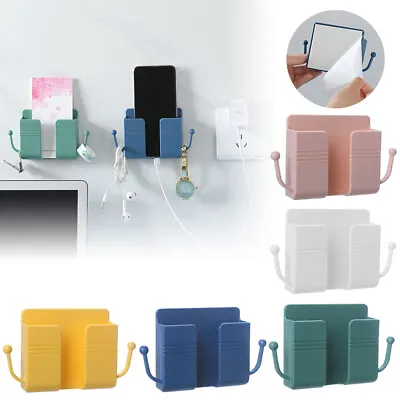 $5.66 • Buy Wall-Mounted Storage Rack Remote Control Stand Mobile Phone Charging Stand Safe