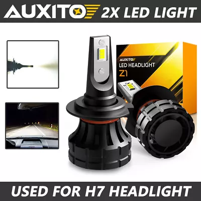 AUXITO 2x Car HID Headlight Bulbs H7 100W Canbus Xenon White Error Free 9000 LM • $28.61