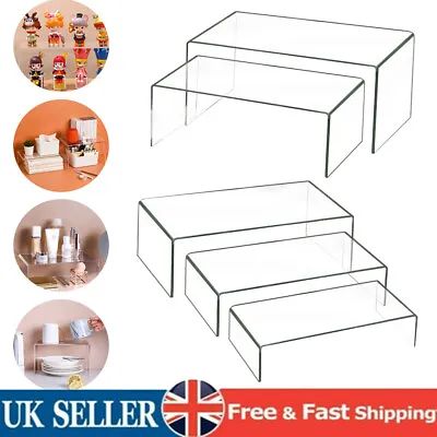 5Pcs Transparent Acrylic Retail Riser Counter Exhibition Display Stand Shelves • £17.96
