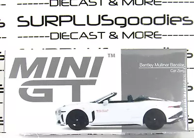 2023 Mini-GT 1:64 Overseas Edition White BENTLEY MULLINER BACALAR Car Zero #544 • $11.95