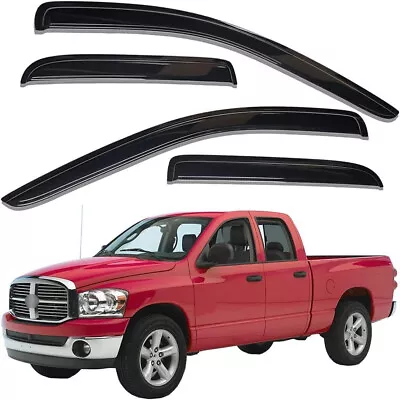 For 02-09 Dodge Ram 1500 2500 3500 Quad Cab Window Visor Rain Guards Deflector • $30.99