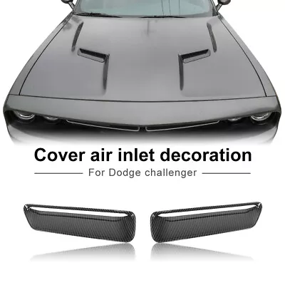 $25.99 • Buy Cowl Vent Hood Scoop Air Intake Vents Trim Bezels For Dodge Challenger SXT 2015+