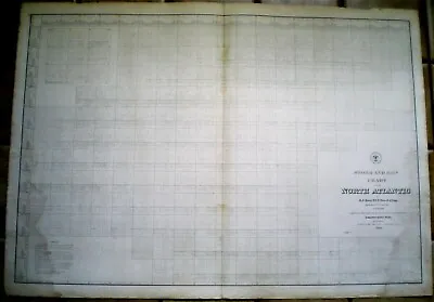 1853 MAURY'S STORM And RAIN NAVIGATIONAL CHART ~ THE NORTH ATLANTIC ~ SERIES E  • $265