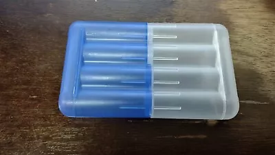 Double AA OR Triple AAA Battery Case Holder For Alkaline Ni-MH Ni-Cd Blue/Clear • $10