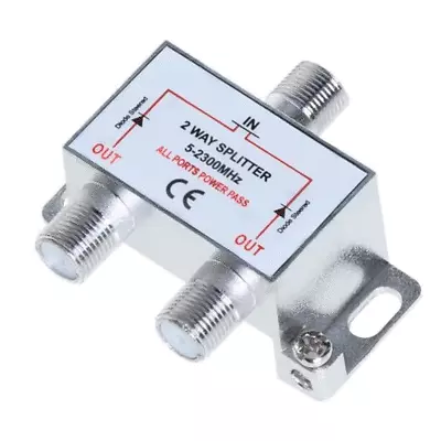 2 Way TV Splitter 5-2300 MHz Coax Cable Adapter For RG59 RG6 HDTV Satellite • $6.95