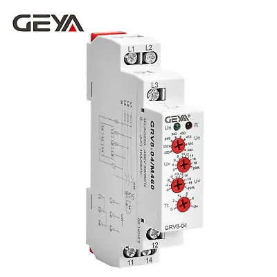 GEYA Three Phase Voltage Monitoring Relay 3 Phase Protection 10A/AC1 127-467VAC • $19.87