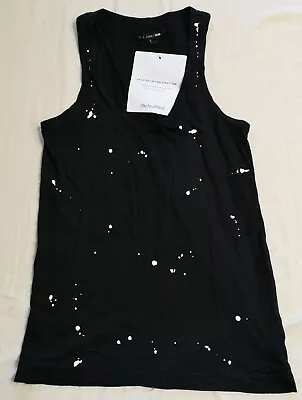 Rag & Bone Women's Black Splatter Paint Tank Top Size XS Good Used Condition • £74.99