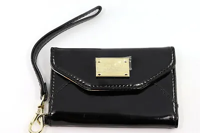 MICHAEL KORS Black Leather Small IPhone 4 Wristlet • $25