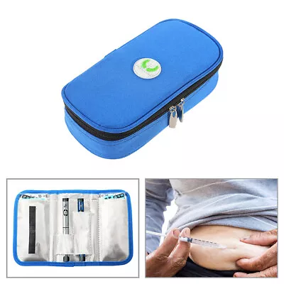 Insulin Pen Case Blue Pouch Cooler Travel Diabetic Pocket Cooling Protector Bag • £11.29