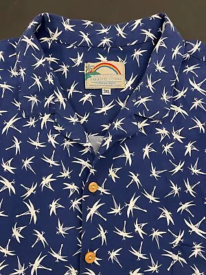 Mens Paradise Found (Magnum PI) Bamboo Navy Shirt Size 3XL • $25.99