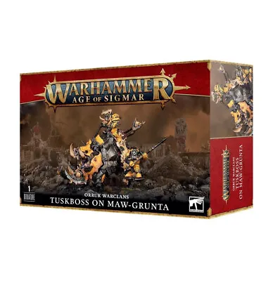 Warhammer Age Of Sigmar Orruk Warclans Ironjawz Tuskboss On Maw-Grunta NEW • $68