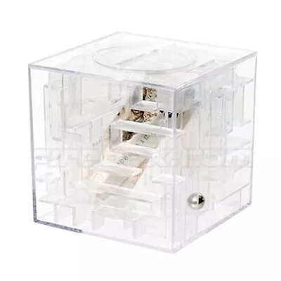 Money Maze Coin Box Puzzle Gift Prize Saving Bank Coin Bank Money Geek Gadgets • £7.99