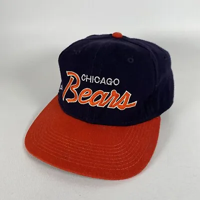 Vintage Chicago Bears Hat Cap Fitted 7.5 Mens NFL Sports Specialties Script Wool • $44.99