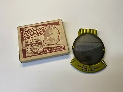 Vintage 1940s NOS Ray Lees Service Station Hanston Kansas Car Visor Mirror Clip • $99.99