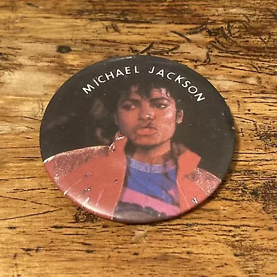 Vtg 1980s MICHAEL JACKSON Red Thriller Jacket 2  Button Badge Pin Pinback RARE! • $6.99