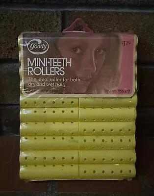 Goody Mini Teeth Rollers 20 Yellow Curlers NOS Vintage 1973 Goodman & Sons USA • $9.99