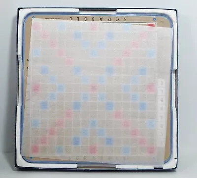 Vintage 1977 Scrabble DELUXE EDITION Game Rotating Turntable & 100 Maroon Tiles • $59.90